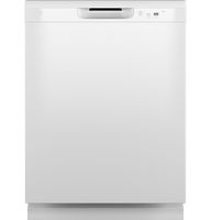 GE - Front Control Dishwasher with 60dBA - White - Large Front
