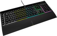 CORSAIR - K55 RGB Pro Full-size Wired Dome Membrane Gaming Keyboard with Elgato Stream Deck Softw... - Large Front