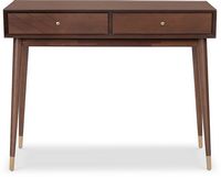 Adore Decor - Sutton Mid-Century Modern Console Table - Walnut Brown - Large Front