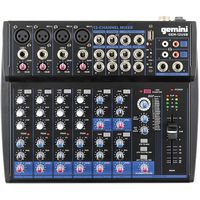 Gemini - GEM-12USB: Compact 12 Channel Bluetooth Mixer - Black - Large Front