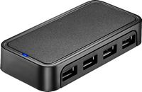 Best Buy essentials™ - 4-Port USB 2.0 Hub - Black - Large Front