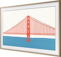 Samsung - 55” The Frame Customizable Bezel - Modern Teak - Large Front