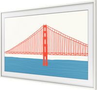 Samsung - 50” The Frame Customizable Bezel - Modern White - Large Front