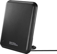 Best Buy essentials™ - AM/FM Amplified Indoor Radio Antenna - Black - Large Front