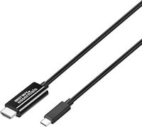 Best Buy essentials™ - 6' USB-C to HDMI Cable - Black - Large Front