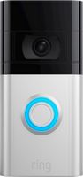 Ring - Video Doorbell 4 - Smart Wi-Fi Video Doorbell - Wired/Battery Operated - Satin Nickel - Large Front