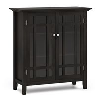 Simpli Home - Bedford SOLID WOOD 39 inch Wide Transitional Medium Storage Cabinet in - Hickory Brown - Large Front