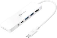 j5create - USB-C Multi-Port Hub with Power Delivery - White - Large Front