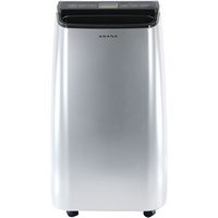 Amana - 350 Sq. Ft. Portable Air Conditioner - Silver/Gray - Large Front