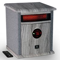 Heat Storm - 1500 Watt Infrared Cabinet Space Heater - GREY - Large Front