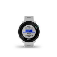 Garmin - Forerunner 55 GPS Smartwatch 42mm Fiber-Reinforced Polymer - Whitestone - Large Front