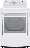 LG - 7.3 Cu. Ft. Electric Dryer with Sensor Dry - White - Large Front