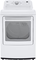 LG - 7.3 Cu. Ft. Smart Gas Dryer with Sensor Dry - White - Large Front