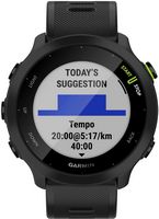 Garmin - Forerunner 55 GPS Smartwatch 42mm Fiber-Reinforced Polymer - Black - Large Front