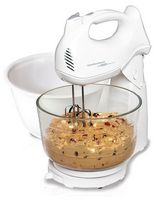 Hamilton Beach - 64693 Power Deluxe™ 6 Speed Stand Mixer with 2 Bowls - White - Large Front