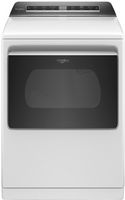 Whirlpool - 7.4 Cu. Ft. Smart Electric Dryer with Steam and Advanced Moisture Sensing - White - Large Front