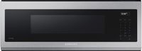 Samsung - 1.1 cu. ft. Smart SLIM Over-the-Range Microwave with 550 CFM Hood Ventilation, Wi-Fi & ... - Large Front