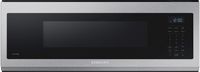 Samsung - 1.1 cu. ft. Smart SLIM Over-the-Range Microwave with 400 CFM Hood Ventilation, Wi-Fi & ... - Large Front