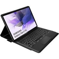 SaharaCase - Keyboard Case with Mouse Pad for Samsung Galaxy Tab S8 Plus and S7 FE - Black - Large Front