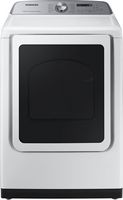 Samsung - 7.4 Cu. Ft. Smart Gas Dryer with Steam Sanitize+ - White - Large Front