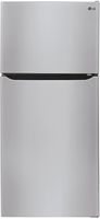 LG - 23.8 Cu. Ft. Top Freezer Refrigerator with Internal Water Dispenser - Stainless Steel - Large Front