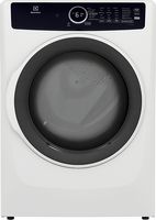 Electrolux - 8.0 Cu. Ft. Stackable Electric Dryer with Steam - White - Large Front