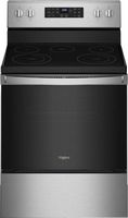 Whirlpool - 5.3 Cu. Ft. Freestanding Electric Convection Range with Air Fry - Stainless Steel - Large Front