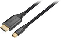 Insignia™ - 6' Mini DisplayPort to HDMI Cable - Black - Large Front