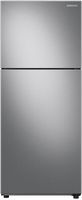 Samsung - 15.6 cu. ft. Top Freezer Refrigerator with All-Around Cooling - Stainless Steel - Large Front