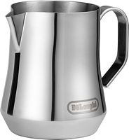 De'Longhi - Stainless Steel Milk Frothing Jug 12 oz / 350ml capacity - Stainless Steel - Large Front