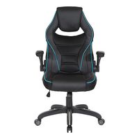 OSP Home Furnishings - Xeno Gaming Chair Faux Leather - Blue - Large Front