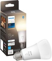 Philips - Hue A19 Bluetooth 75W Smart LED Bulb - White - Large Front