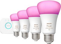 Philips - Hue A19 75W Smart LED Starter Kit - White and Color Ambiance - Large Front