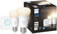 Philips - Hue A19 Bluetooth 75W Smart LED Starter Kit - White - Large Front