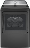 GE Profile - 7.4 Cu. Ft. Smart Electric Dryer with Sanitize Cycle and Sensor Dry - Diamond Gray - Large Front