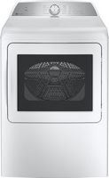 GE Profile - 7.4 Cu. Ft. Smart Gas Dryer with Sanitize Cycle and Sensor Dry - White - Large Front