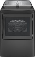 GE Profile - 7.4 Cu. Ft. Smart Gas Dryer with Sanitize Cycle and Sensor Dry - Diamond Gray - Large Front