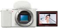 Sony - Alpha ZV-E10 Mirrorless Vlog Camera - Body Only - White - Large Front
