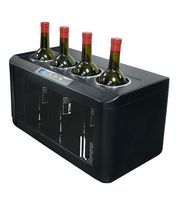 Vinotemp - 4-Bottle Open Wine Cooler - Black - Large Front