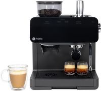 GE Profile - Semi-Automatic Espresso Machine with 15 bars of pressure, Milk Frother, and Built-In... - Large Front