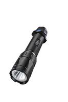 Police Security - Trac Tact 1000 Lumen Flashlight with 395 Nm UV - Black - Large Front