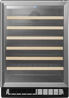 Insignia™ - 61-Bottle Wine Cooler - Stainless Steel - Large Front