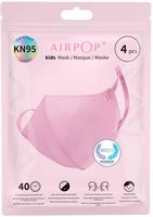 AIRPOP - Kids KN95 Mask 4pcs - Pink - Large Front