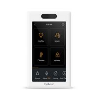 Brilliant - Wi-Fi Smart 1-Switch Home Control Panel with Voice Assistant - White - Large Front