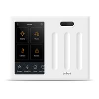 Brilliant - Wi-Fi Smart 3-Switch Home Control Panel with Voice Assistant - White - Large Front