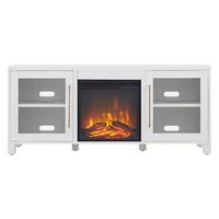 Foster Log Fireplace TV Stand for TVs Up to 65