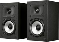 Polk Audio - Monitor XT15 Bookshelf Speaker Pair - Midnight Black - Large Front