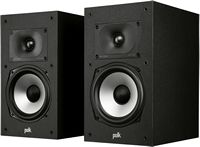 Polk Audio - Monitor XT20 Bookshelf Speaker Pair - Midnight Black - Large Front