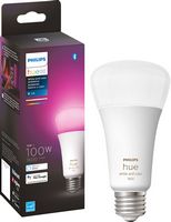 Philips - Hue A21 Bluetooth 100W Smart LED Bulb - White and Color Ambiance - Large Front