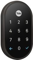 Nest x Yale - Smart Lock Wi-Fi Replacement Deadbolt with App/Keypad/Voice assistant Access - Blac... - Large Front